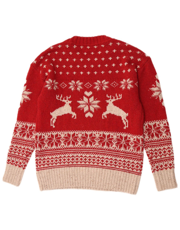 Damski sweter z okrągłym dekoltem Fat Face UK 10 Small Red Christmas