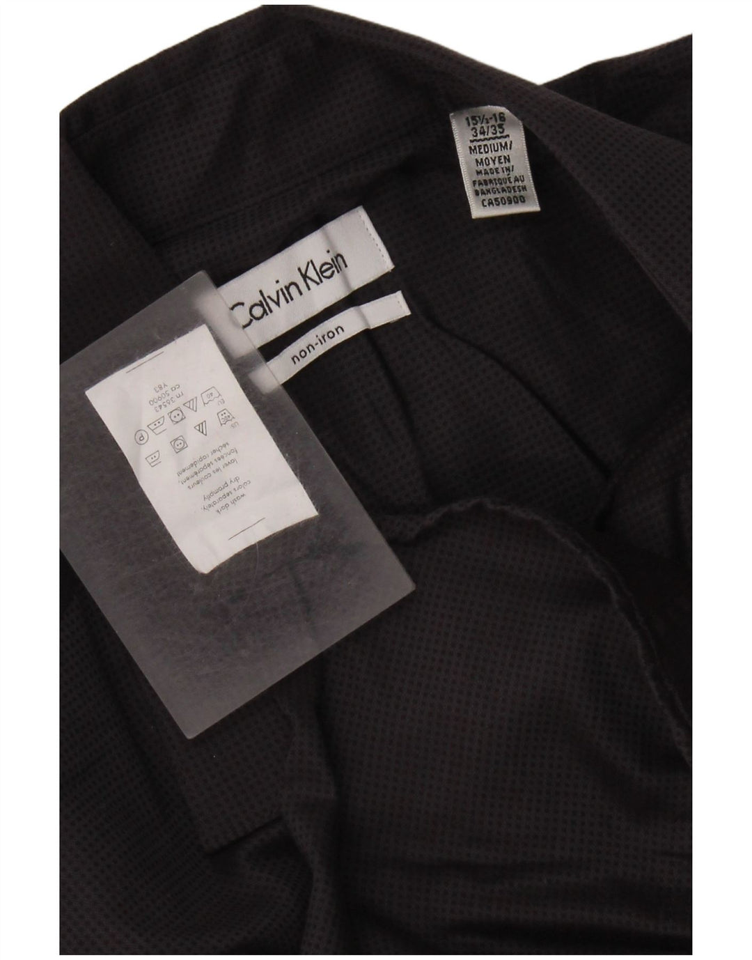 Koszula męska CALVIN KLEIN rozmiar 15 1/2 16 Średnioszara bawełna w cętki