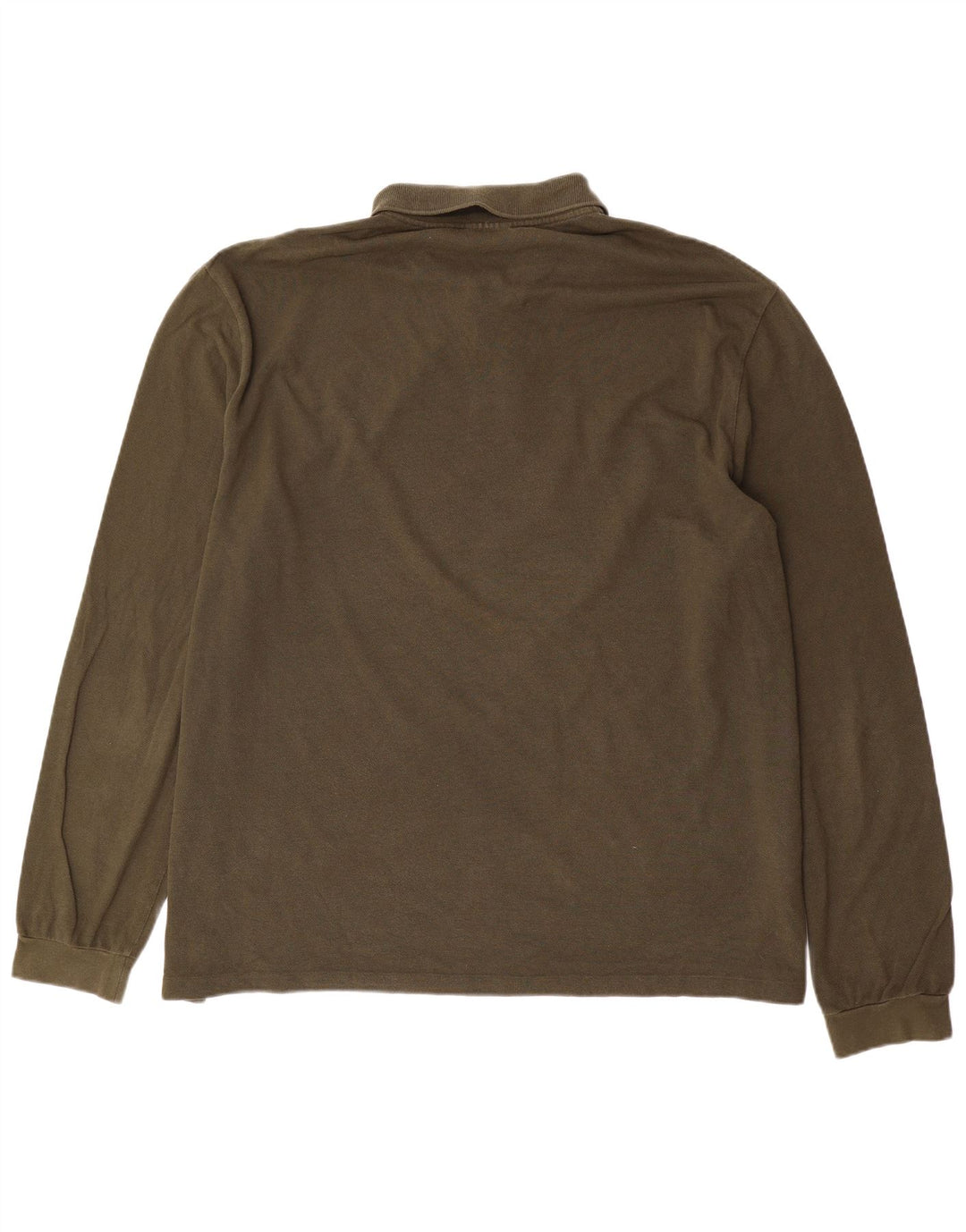 Męska koszulka polo LACOSTE z długim rękawem, rozmiar 8, 3XL, bawełna khaki