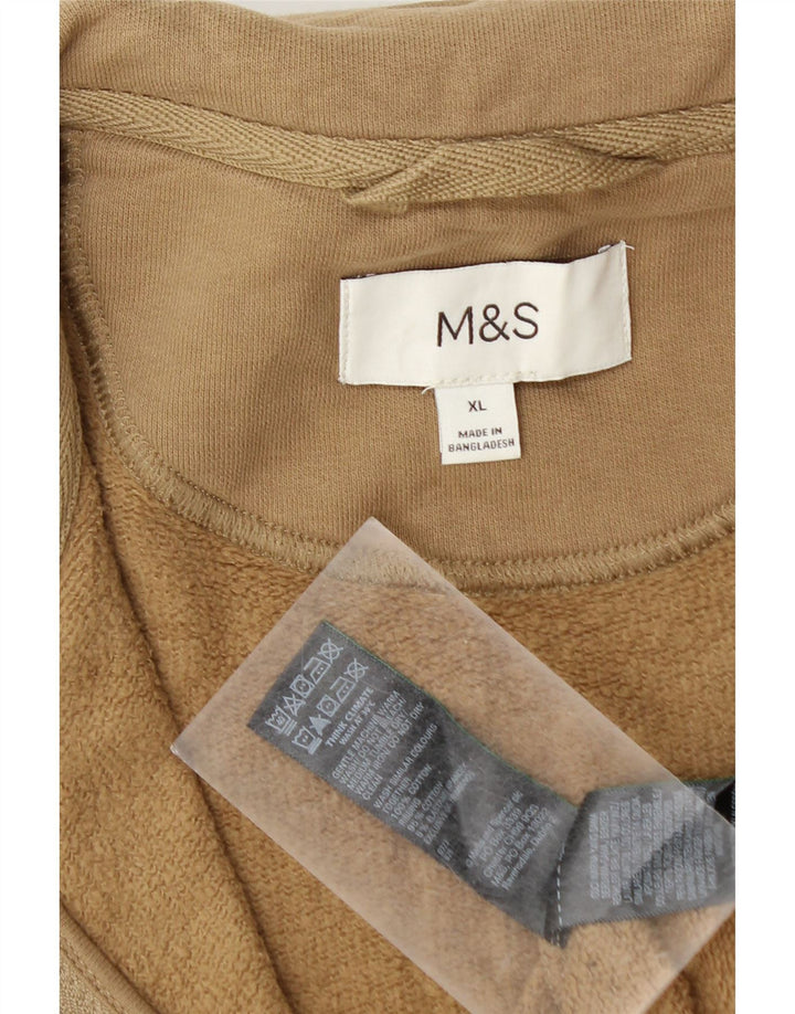 Marks & Spencer Męska kurtka dresowa XL, beżowa, bawełniana