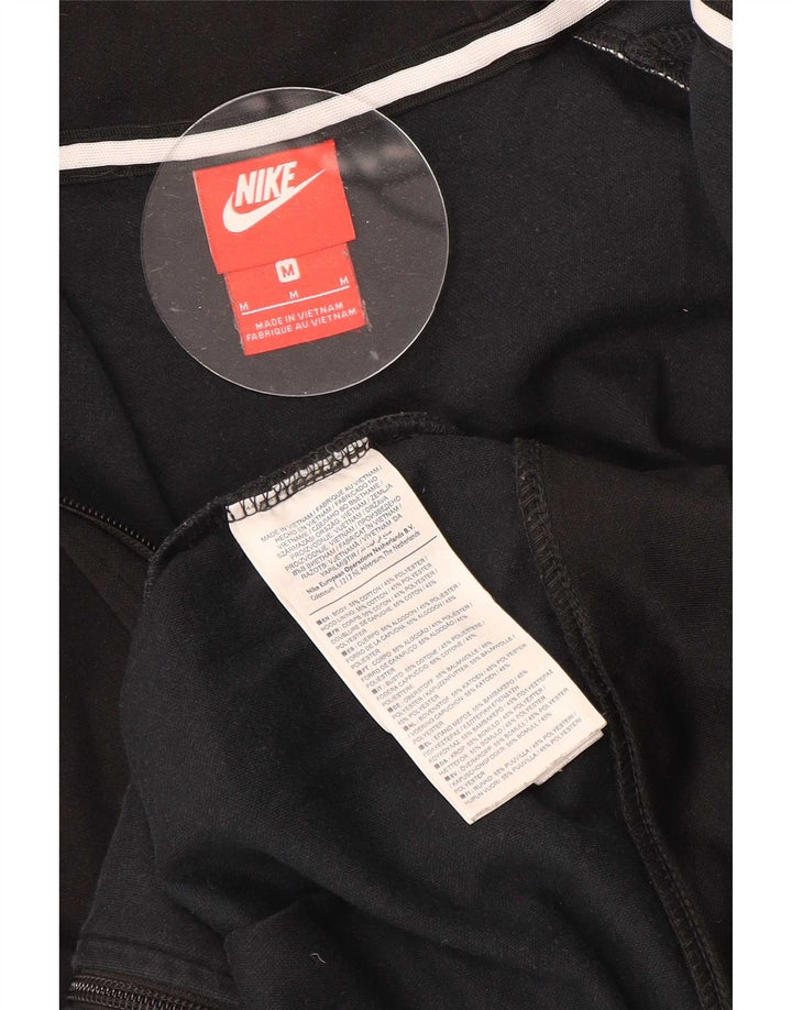 Męski sweter z kapturem i zamkiem błyskawicznym Nike, średni czarny, bawełniany