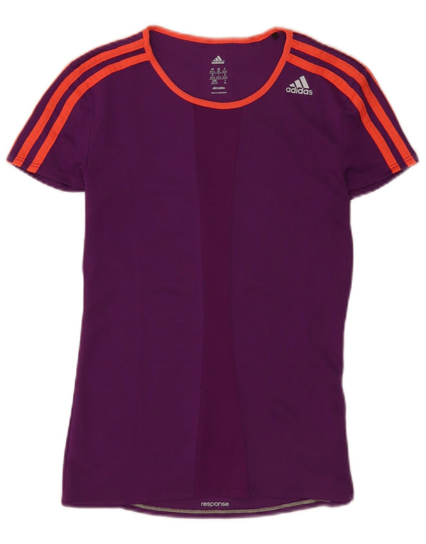 Damska koszulka Adidas Top UK 4/6 XS Fioletowy poliester sportowy