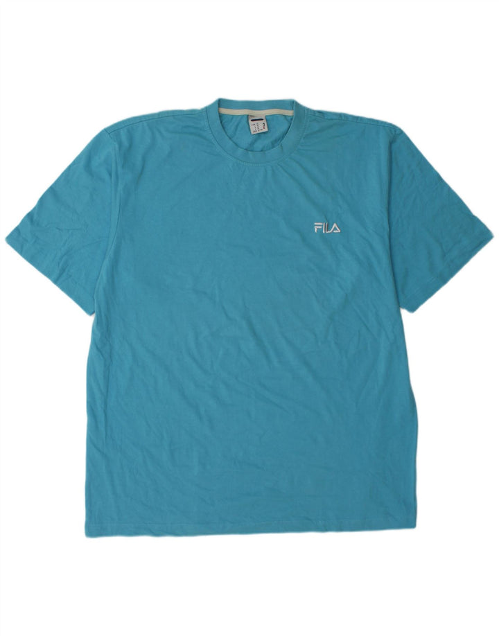 FILA Męska koszulka T-shirt XL, niebieska, bawełniana