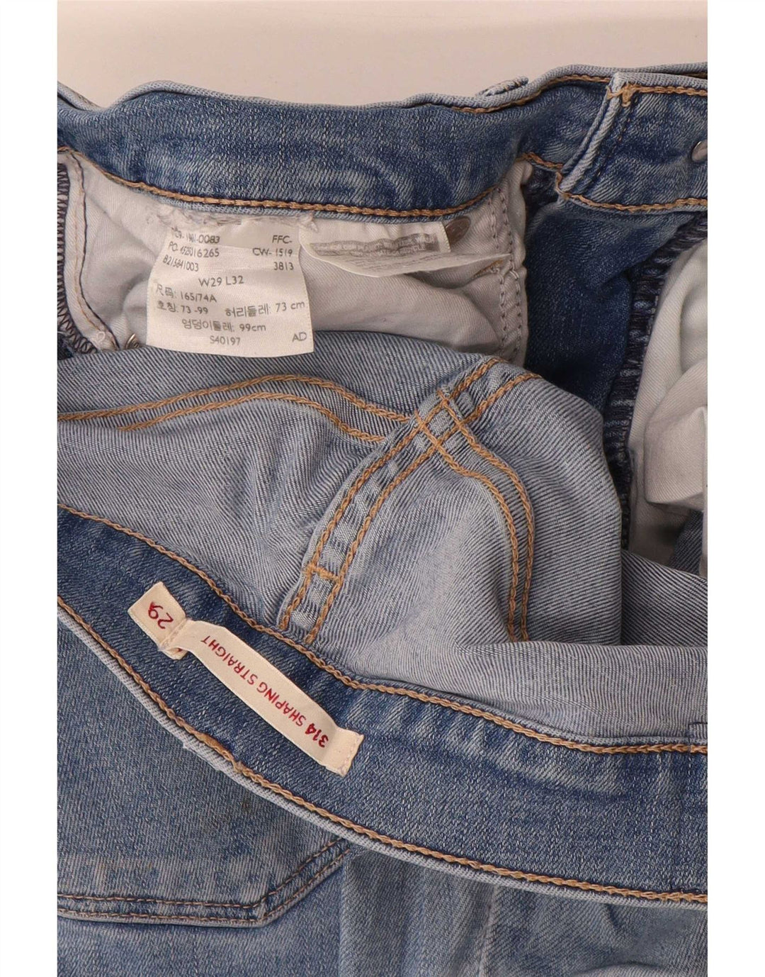 Damskie jeansy Levi's 314 Shaping Straight W29 L28 Niebieskie