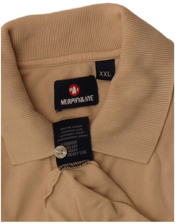 Męska koszulka polo Murphy & Nye 2XL, beżowa, bawełniana