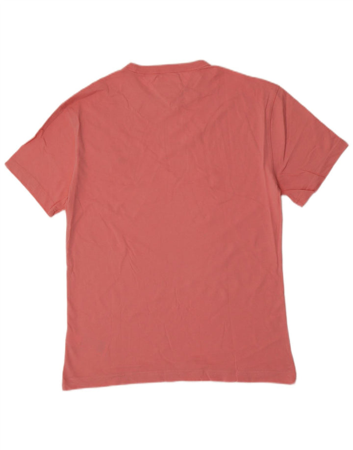 T-shirt męski Tommy Hilfiger, mały, różowy, bawełniany