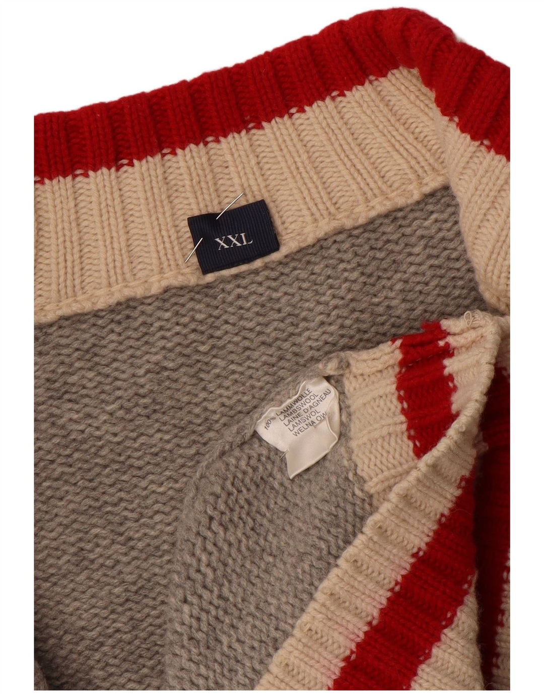 Męski sweter kardigan MC NEAL 2XL Szara wełna