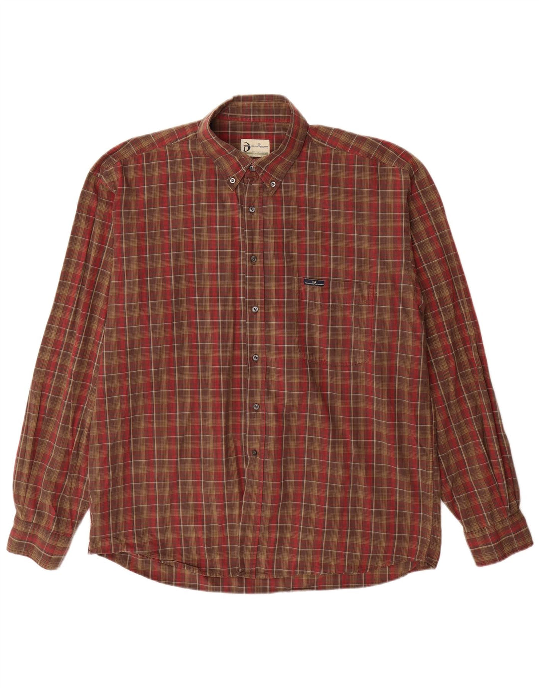 Koszula męska Sergio Tacchini 2XL, bawełniana, brązowa krata