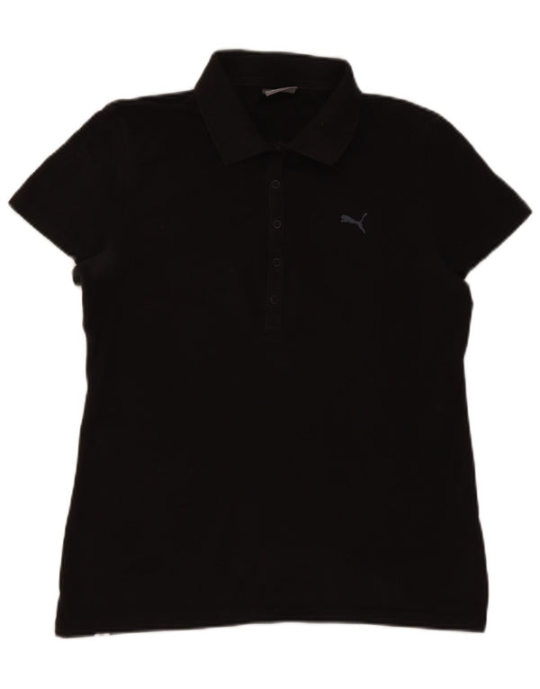 Damska koszulka polo Puma UK 14, duża, czarna, bawełniana