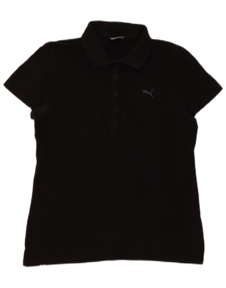 Damska koszulka polo Puma UK 14, duża, czarna, bawełniana