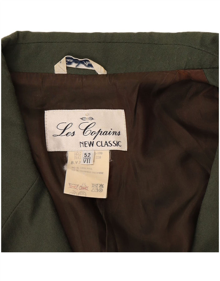 Damska marynarka Les Copains zapinana na 2 guziki IT 52 2XL Wełna khaki