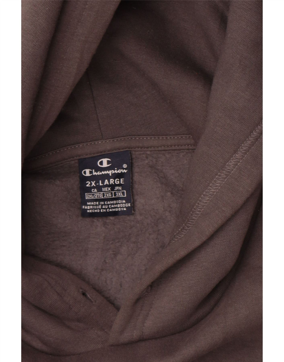 CHAMPION Mens Graphic Hoodie Jumper 2XL Grey