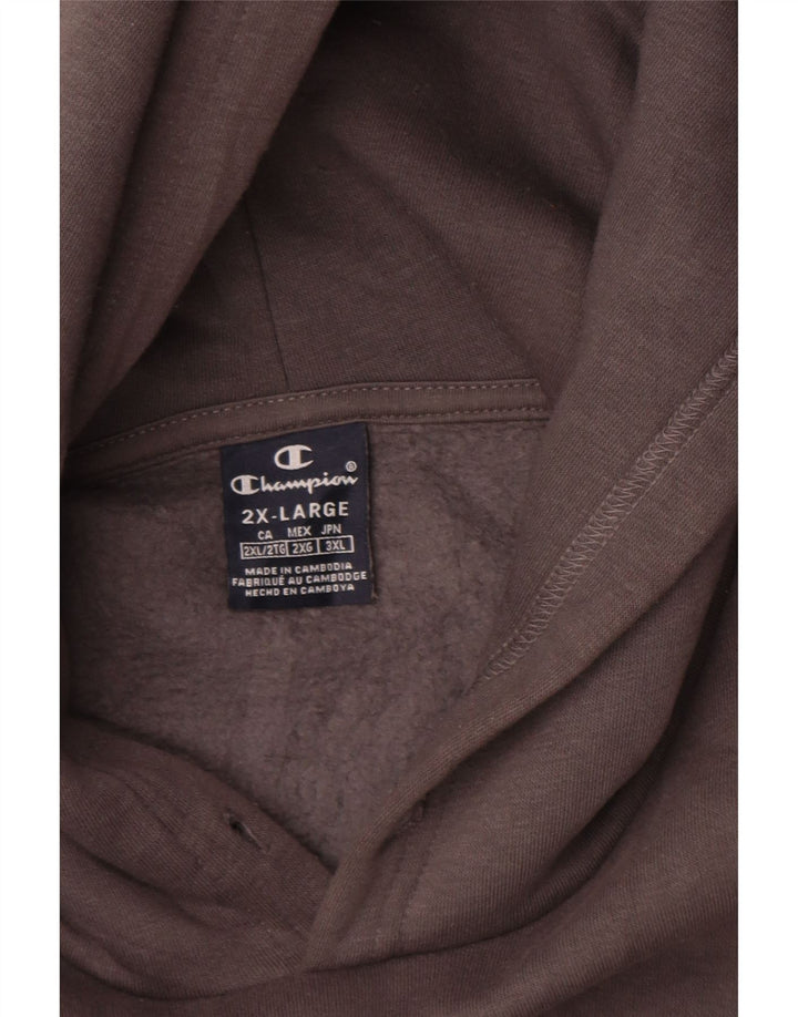 CHAMPION Mens Graphic Hoodie Jumper 2XL Grey