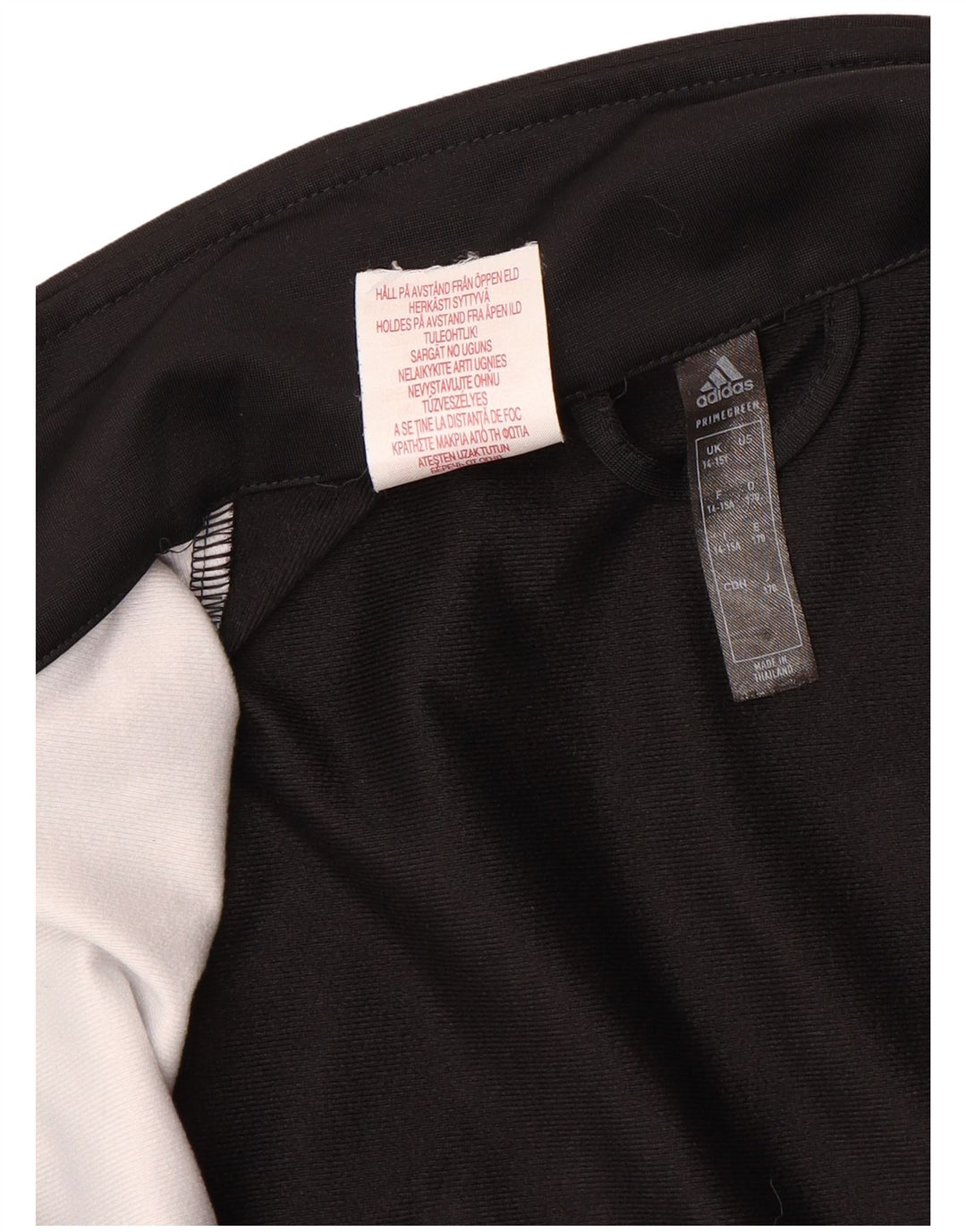 Chłopięca kurtka dresowa ADIDAS 14-15 lat, czarna, z blokami kolorów