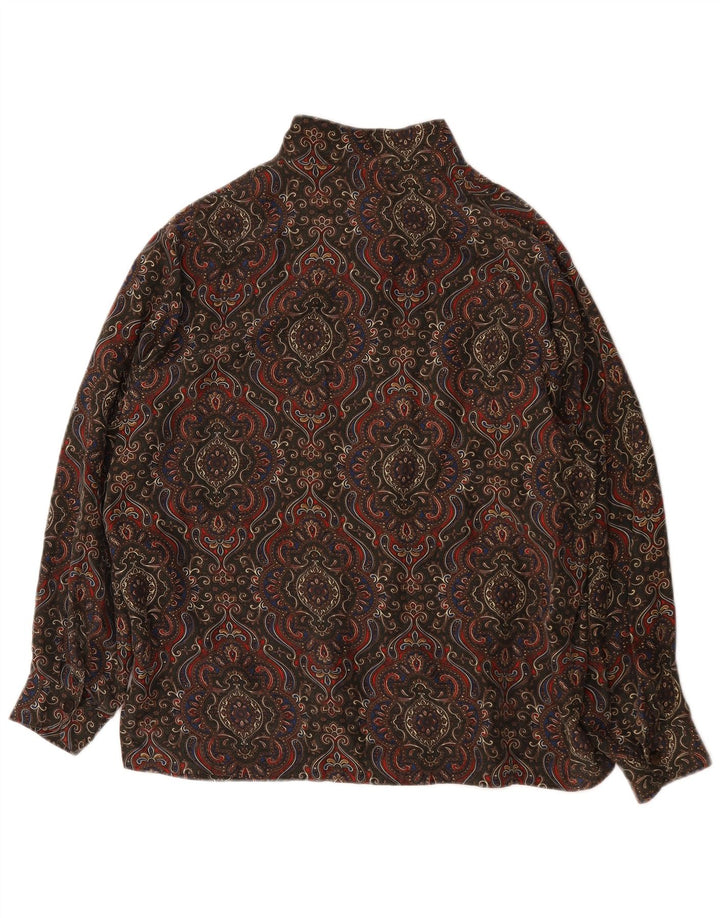 Damska bluzka koszulowa oversize w stylu vintage, UK 14, średnia, wielokolorowa paisley