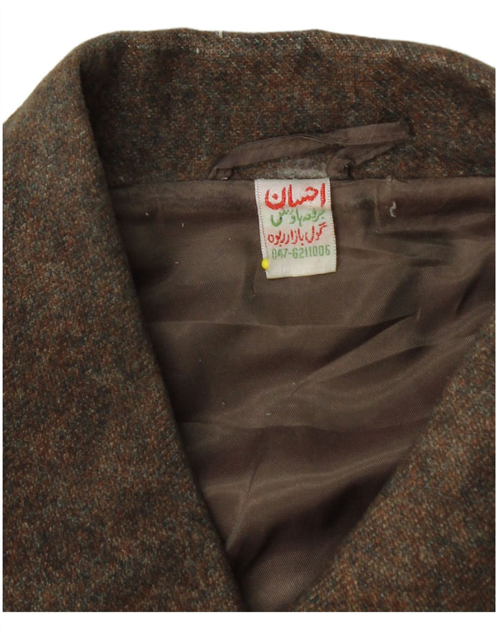 Vintage damski płaszcz UK 14 średni brąz