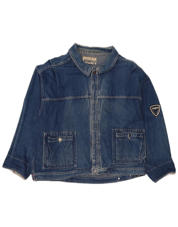 Męska kurtka jeansowa oversize Krizia UK 14, średni niebieski