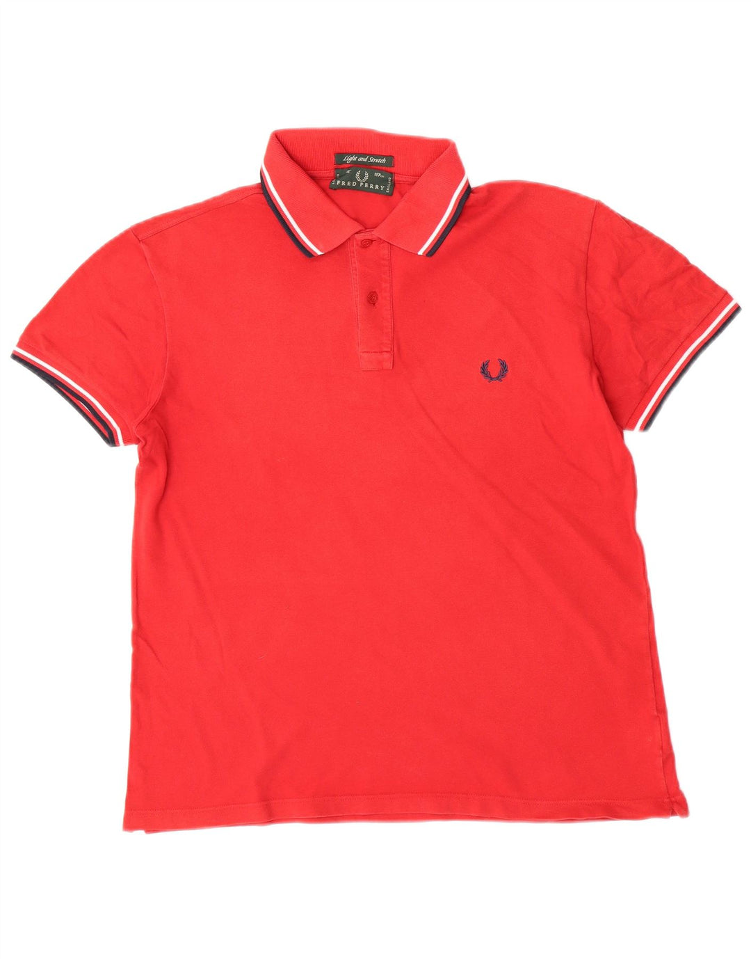Męska lekka i elastyczna koszulka polo Fred Perry, średnia czerwona, bawełniana