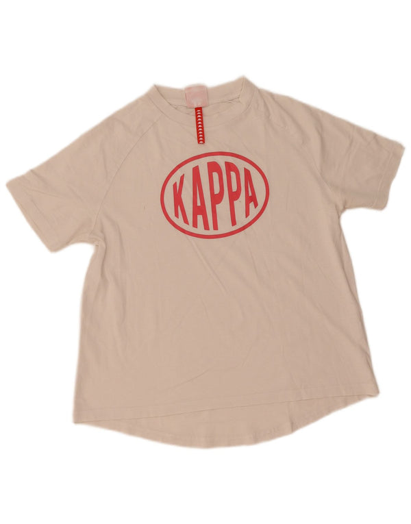 Męska koszulka z grafiką Kappa Top UK 10 Small White Cotton