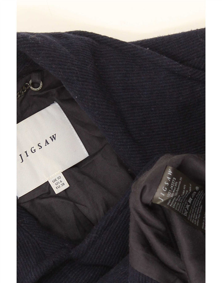 Płaszcz damski Jigsaw Pea Coat UK 10 Small, granatowy, wełniany