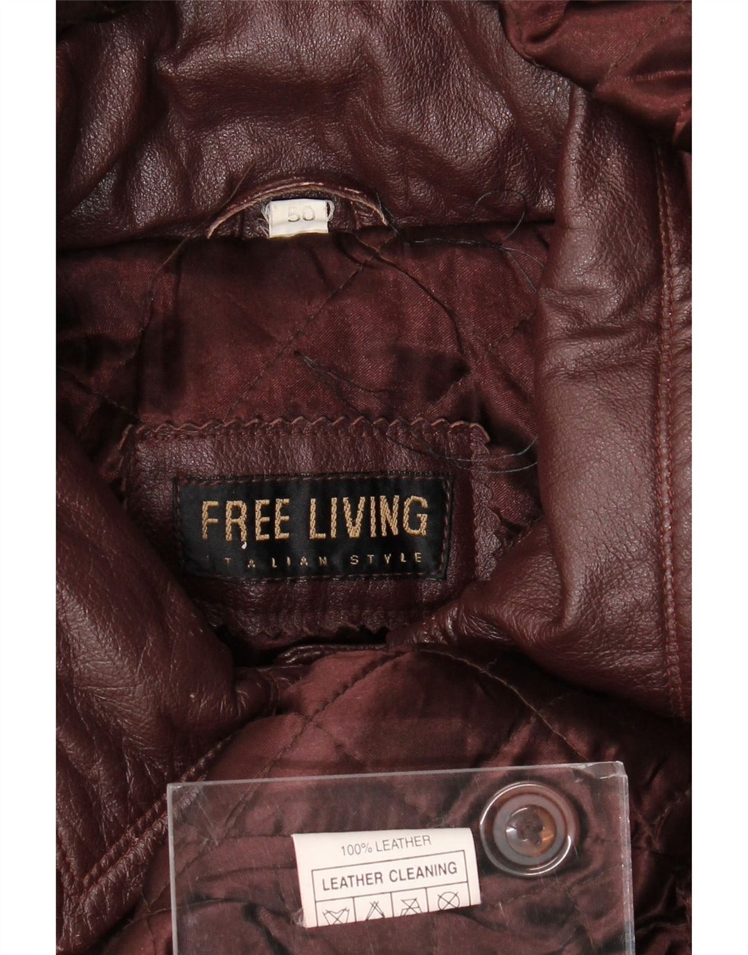 Vintage damski płaszcz skórzany z kapturem, oversize IT 50 XL, bordowa skóra