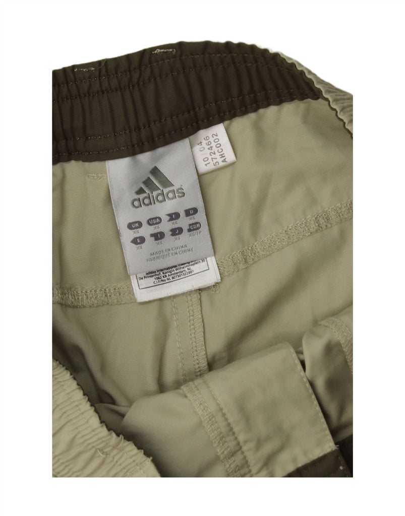 ADIDAS Womens Graphic Capri Cargo Trousers XS W28 L18 Green Polyester Vintage Adidas and Second-Hand Adidas from Messina Hembry 