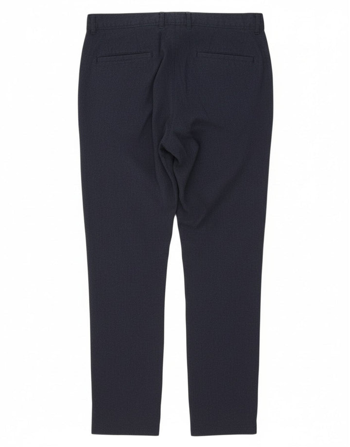 ZARA Mens Slim Chino Trousers EU 40 Medium W31 L29 Navy Blue Polyester