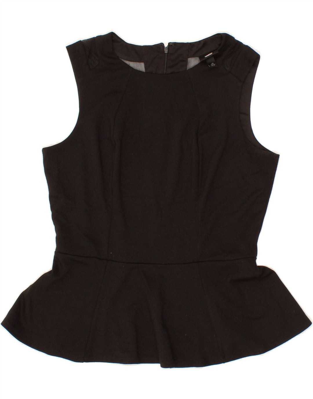 MOSSIMO Womens Sleeveless Blouse Top UK 16 Large Black Polyester Vintage Mossimo and Second-Hand Mossimo from Messina Hembry 