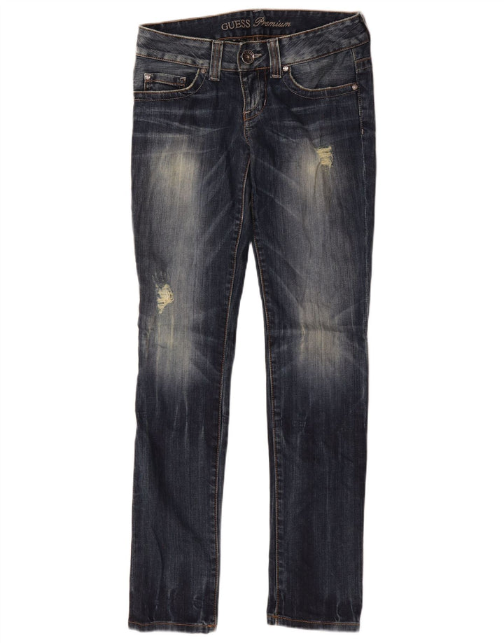 Damskie jeansy Guess w trudnej sytuacji W29 L32, niebieskie, bawełniane