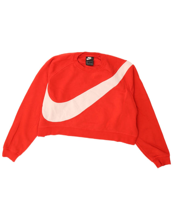 Damski sweter oversize z grafiką NIKE, UK 16, duży czerwony