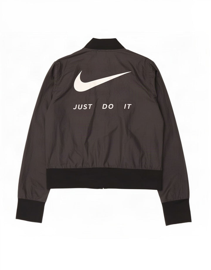 Damska kurtka dresowa Nike Graphic UK 14, średni czarny poliester