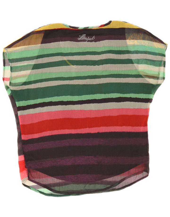 Damska bluzka oversize Desigual Top UK 16 w duże wielokolorowe paski