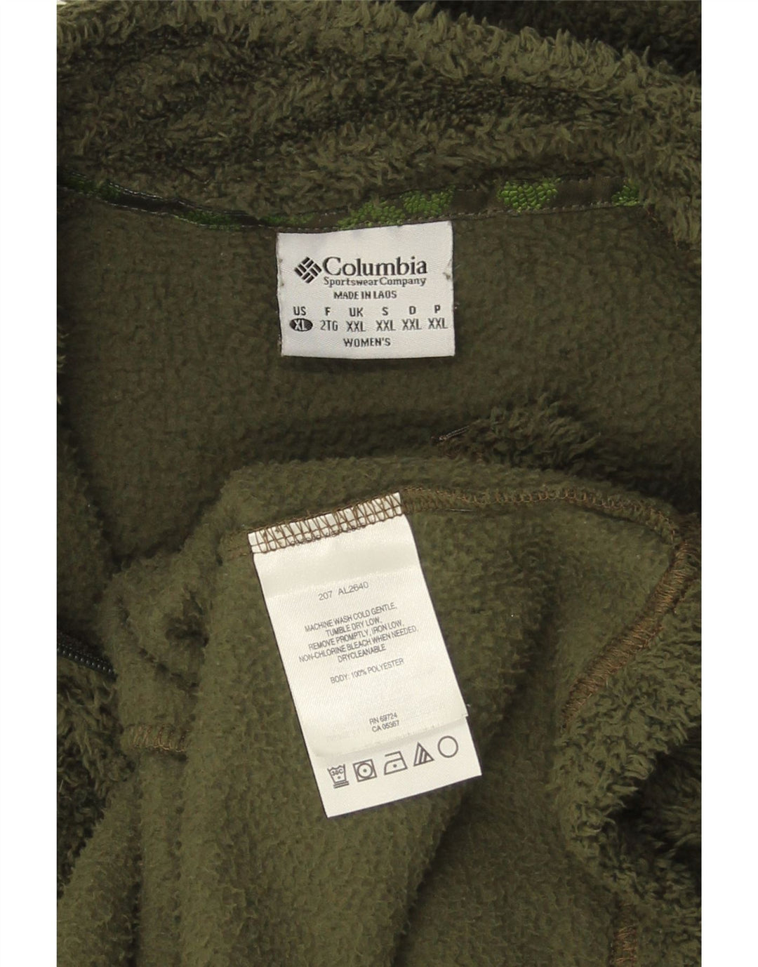 Damska kurtka polarowa COLUMBIA UK 20 2XL Khaki Poliester