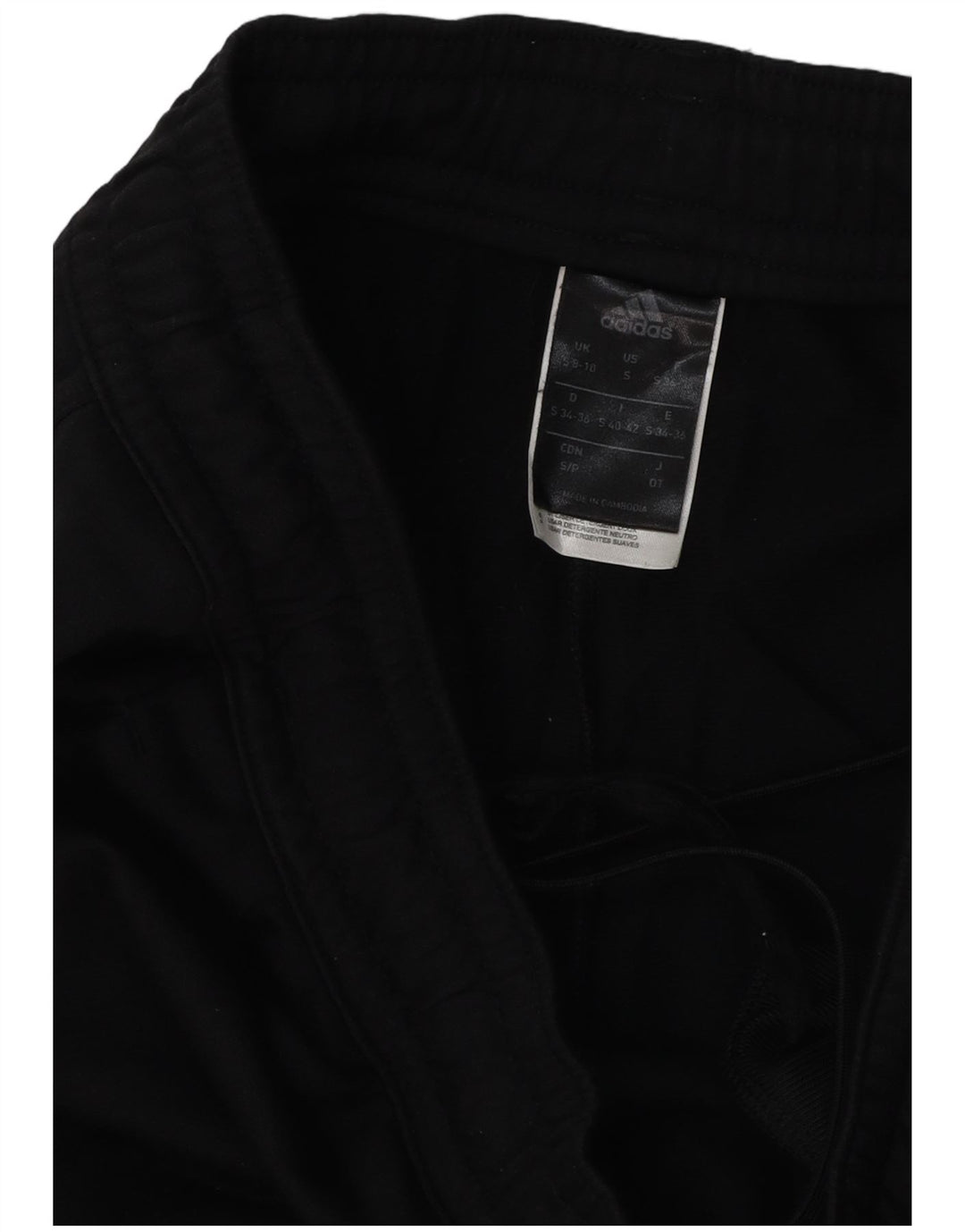 Damskie spodnie dresowe Adidas UK 8/10, małe, czarne, poliestrowe