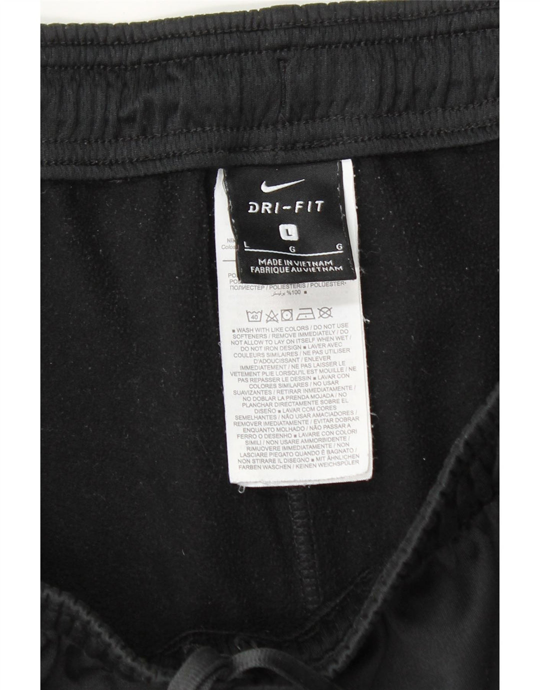 Męskie spodnie dresowe Nike Dri Fit, duże, czarne, poliestrowe