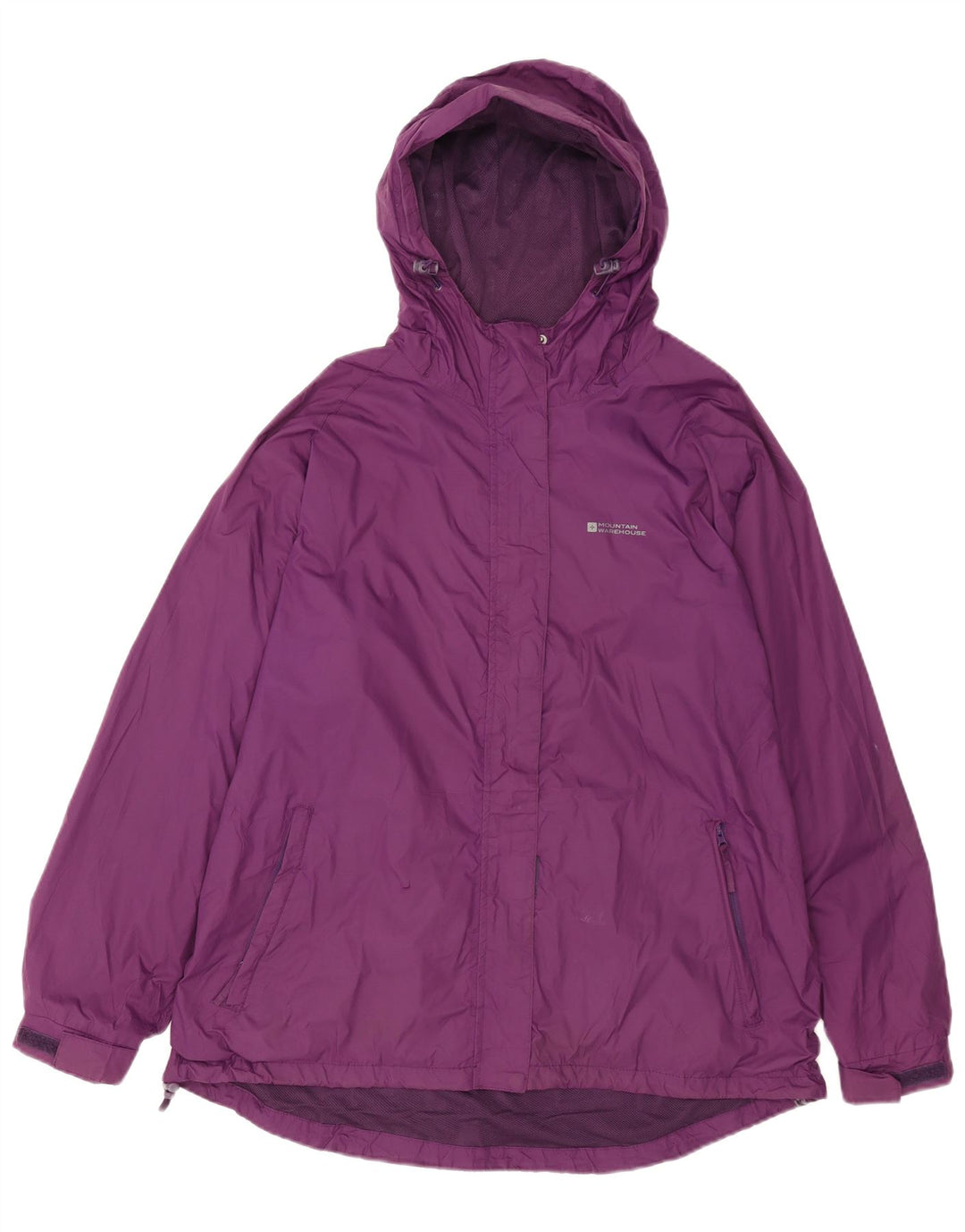 Damska kurtka przeciwdeszczowa Mountain Warehouse z kapturem, oversize, UK 18 XL, fioletowa