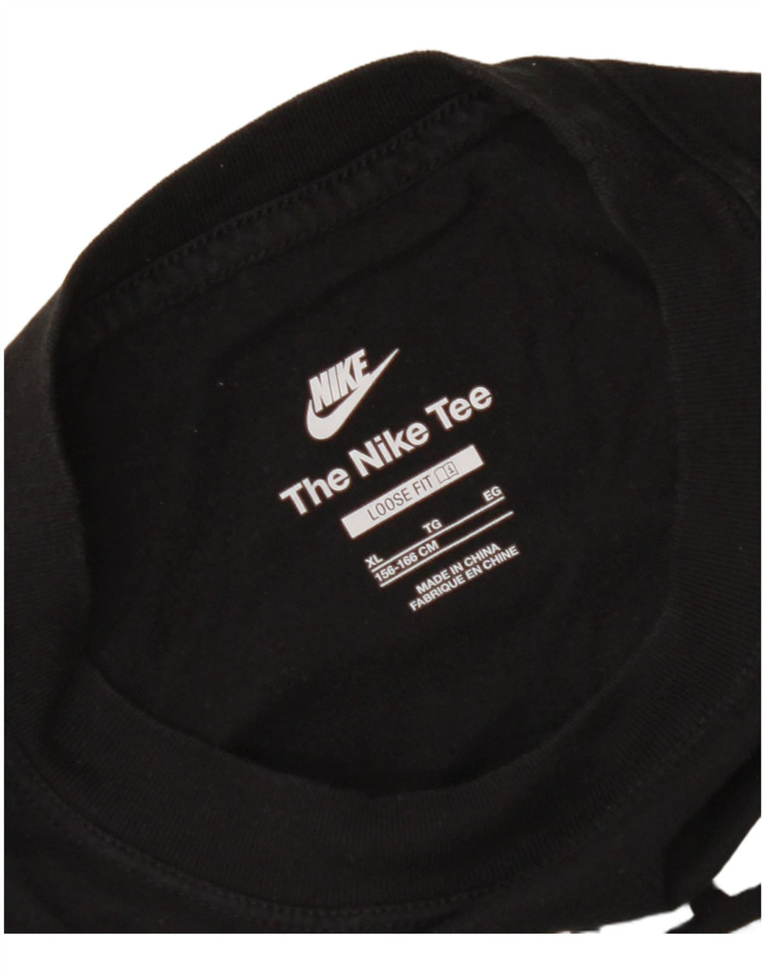Dziewczęcy T-shirt z luźnym krojem i grafiką NIKE, 13-14 lat XL, czarny