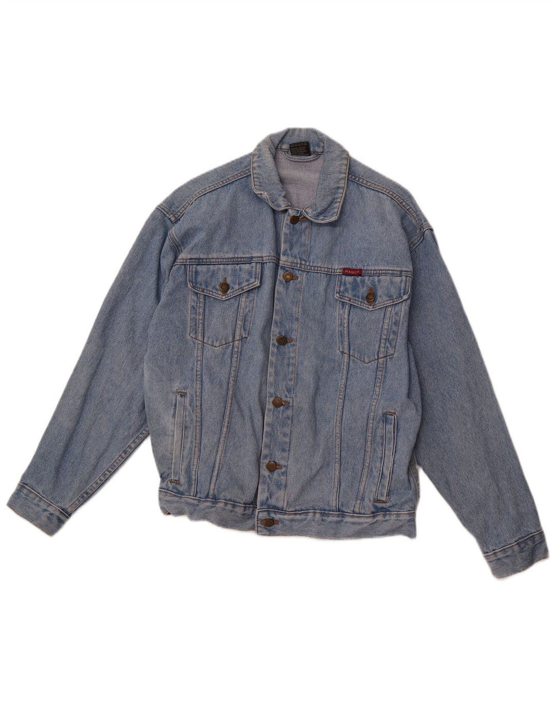 Damska kurtka dżinsowa MAGIC VENTURE UK 16, duża, niebieska, bawełniana