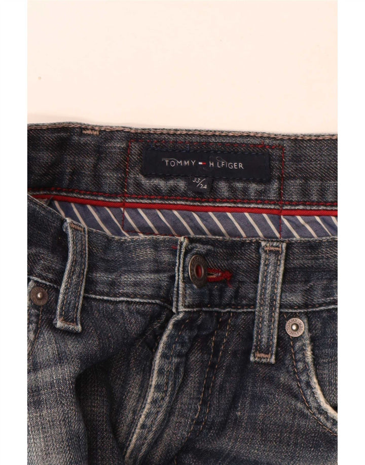 Męskie proste dżinsy Tommy Hilfiger W33 L34 niebieskie