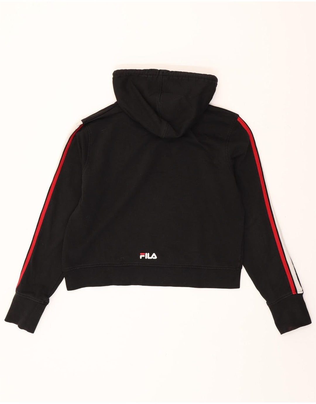 FILA Damska bluza z kapturem z grafiką, UK 18 XL, czarna, bawełniana z blokami kolorów