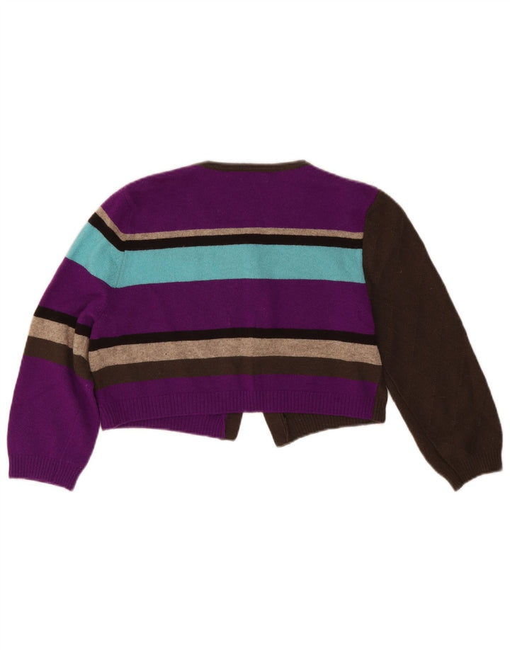 Damski sweter rozpinany Benetton z rękawem 3/4 UK 12, średni, wielokolorowy