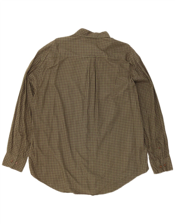 Męska koszula flanelowa Nautica XL, khaki, bawełniana krata