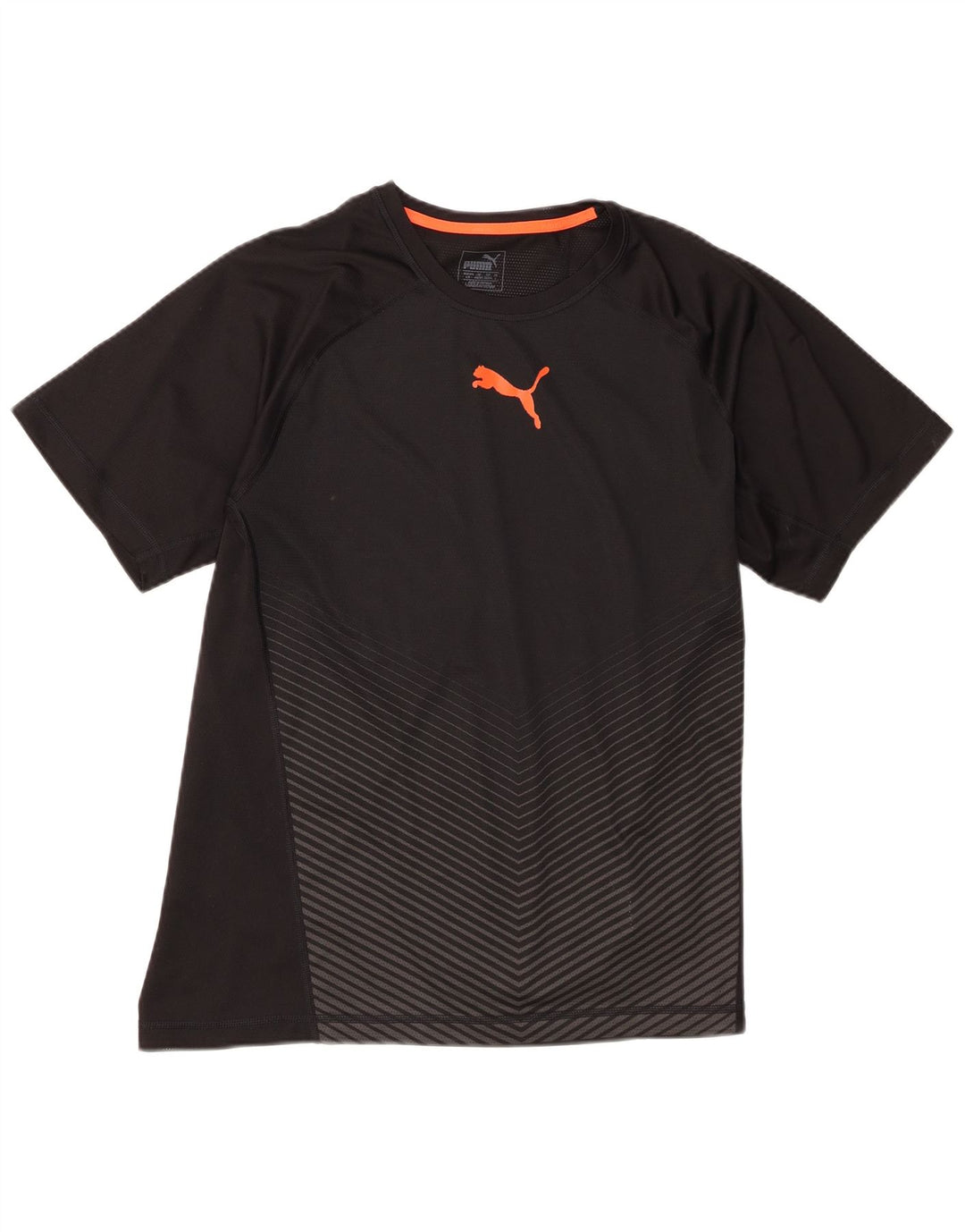 T-shirt męski Puma, duży, czarny, z blokami kolorów, poliester