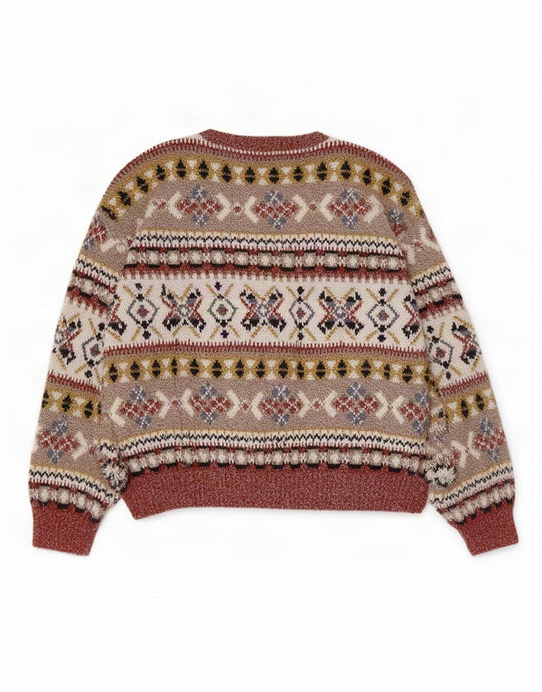 Damski sweter C&A z okrągłym dekoltem UK 14 Średni wielobarwny Fair Isle
