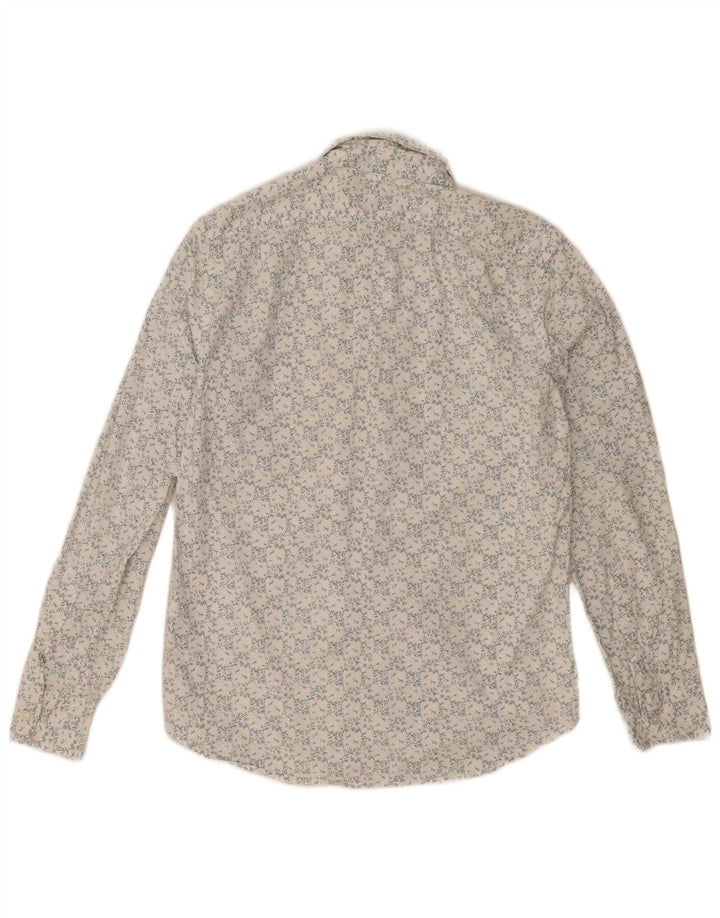 Koszula męska J. Crew, wąska, biała, bawełniana w kwiaty