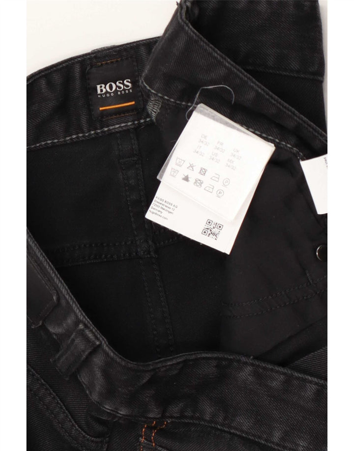 Hugo Boss Męskie Delaware Slim Jeans W34 L29 Szara bawełna