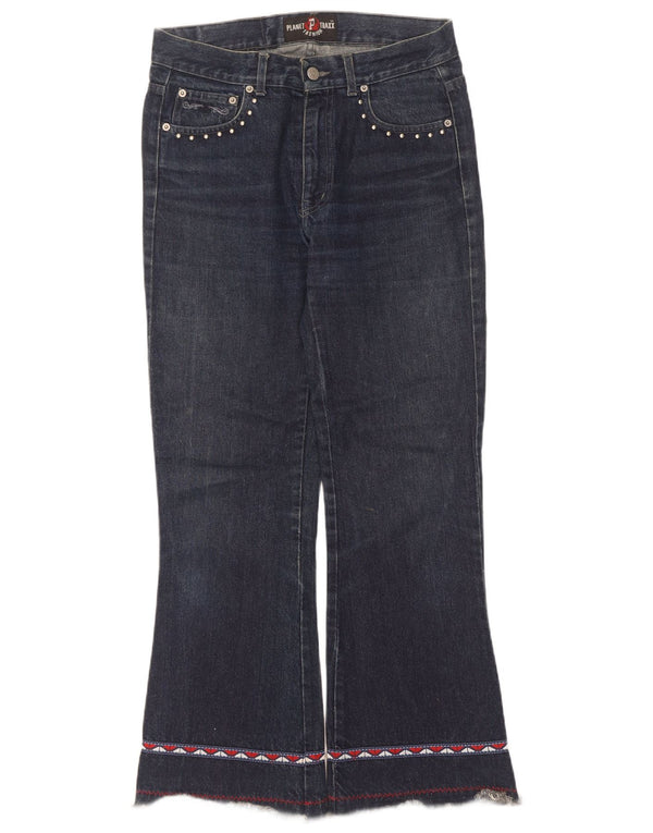 Damskie jeansy Bootcut Planet Traxx z wysokim stanem W29 L32, niebieska bawełna