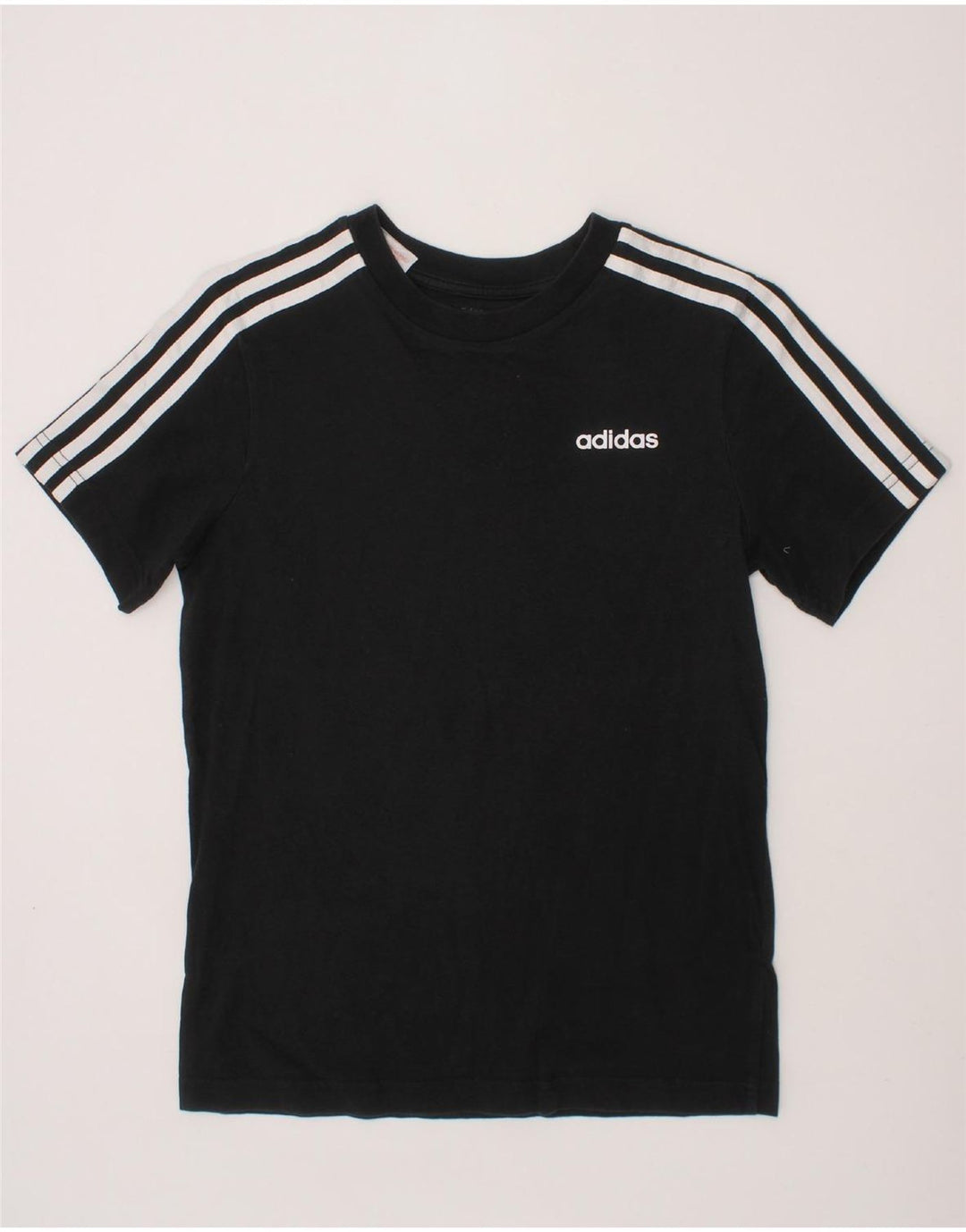 ADIDAS Boys T-Shirt Top 11-12 Years Black Vintage Adidas and Second-Hand Adidas from Messina Hembry 