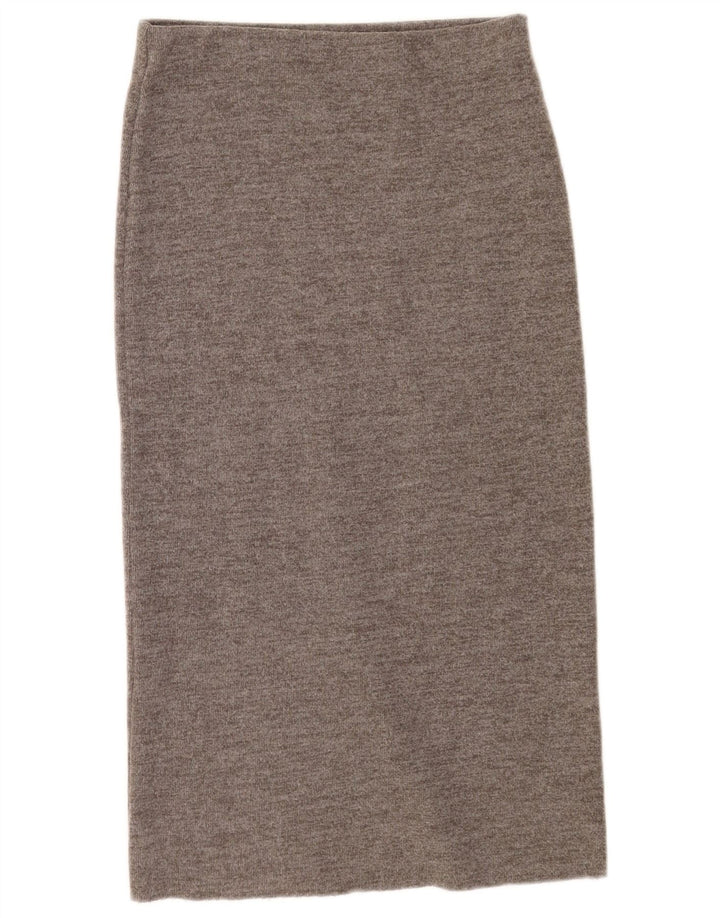 Spódnica midi damska Zara, średnia W28, szara bawełna