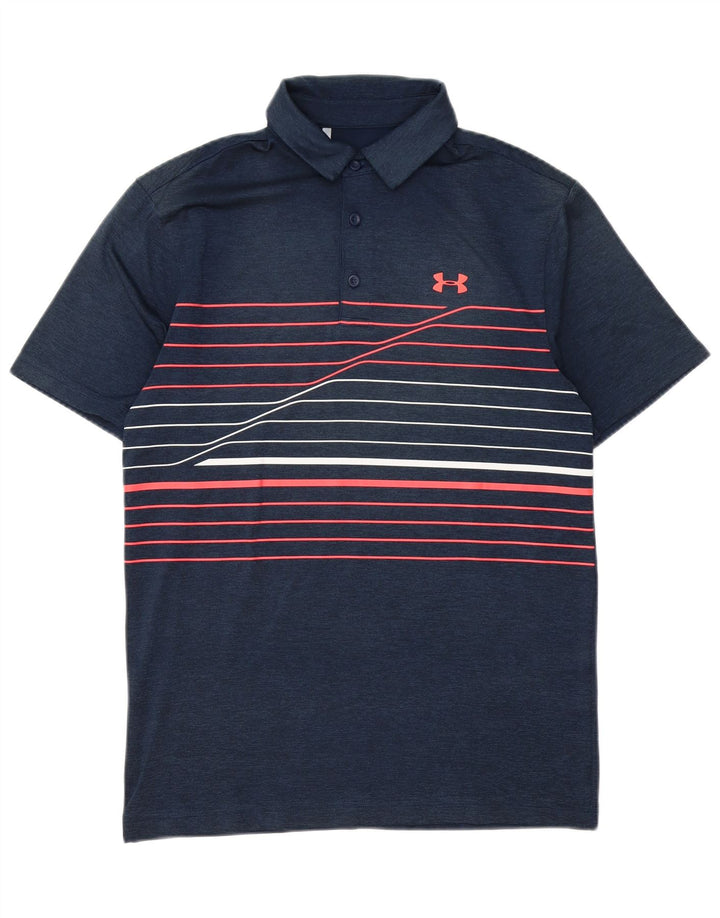 Męska koszulka polo Under Armour w małe granatowe paski